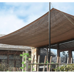 Telo ombreggiante marrone 3x3 m – 90 g/m² con corda inclusa, protezione solare e privacy per giardini, terrazze, recinzioni