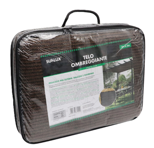 Telo Ombreggiante Marrone 3x3 m
