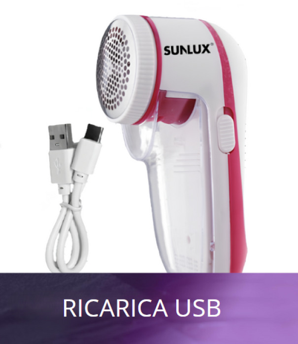 SUNLUX Levapelucchi Elettrico Ricaricabile