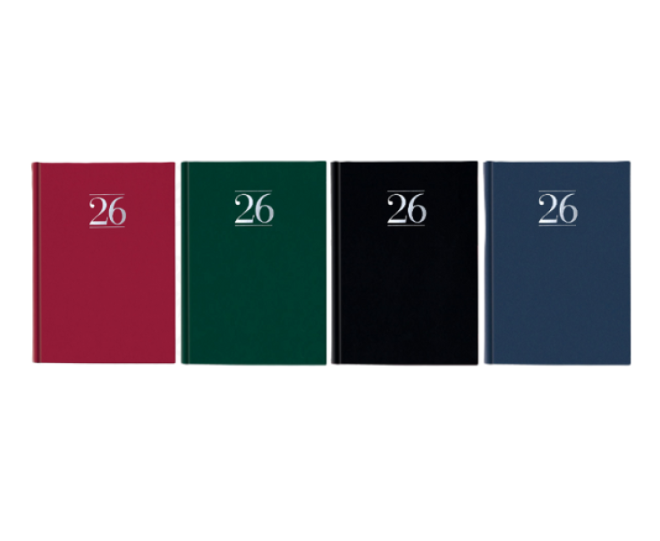 Agenda 2026 Giornaliera u2013 320 Pagine, Formato 14,5x20,5 cm, Design Elegante con Stampa Argento a Caldo