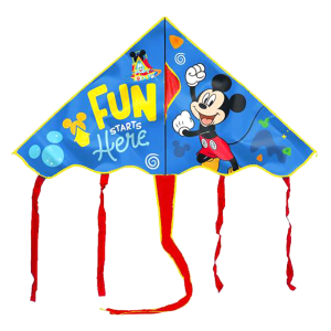 Aquilone mickey mouse per bambini – 100x56 cm, facile da far volare, leggero e resistente, design divertente con personaggio cartoon, giocattolo estivo per mare, parco e giardino