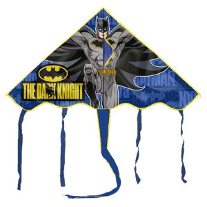 Aquilone batman per bambini – 100x56 cm, facile da far volare, leggero e resistente, design divertente con personaggio cartoon, giocattolo estivo per mare, parco e giardino