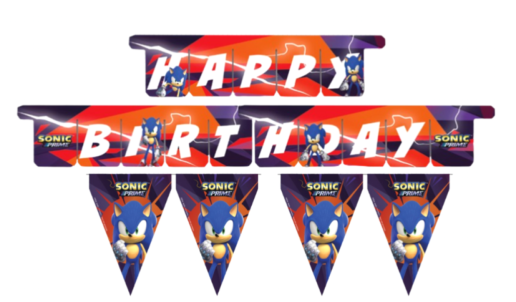 Kit Compleanno Sonic per 24 Persone