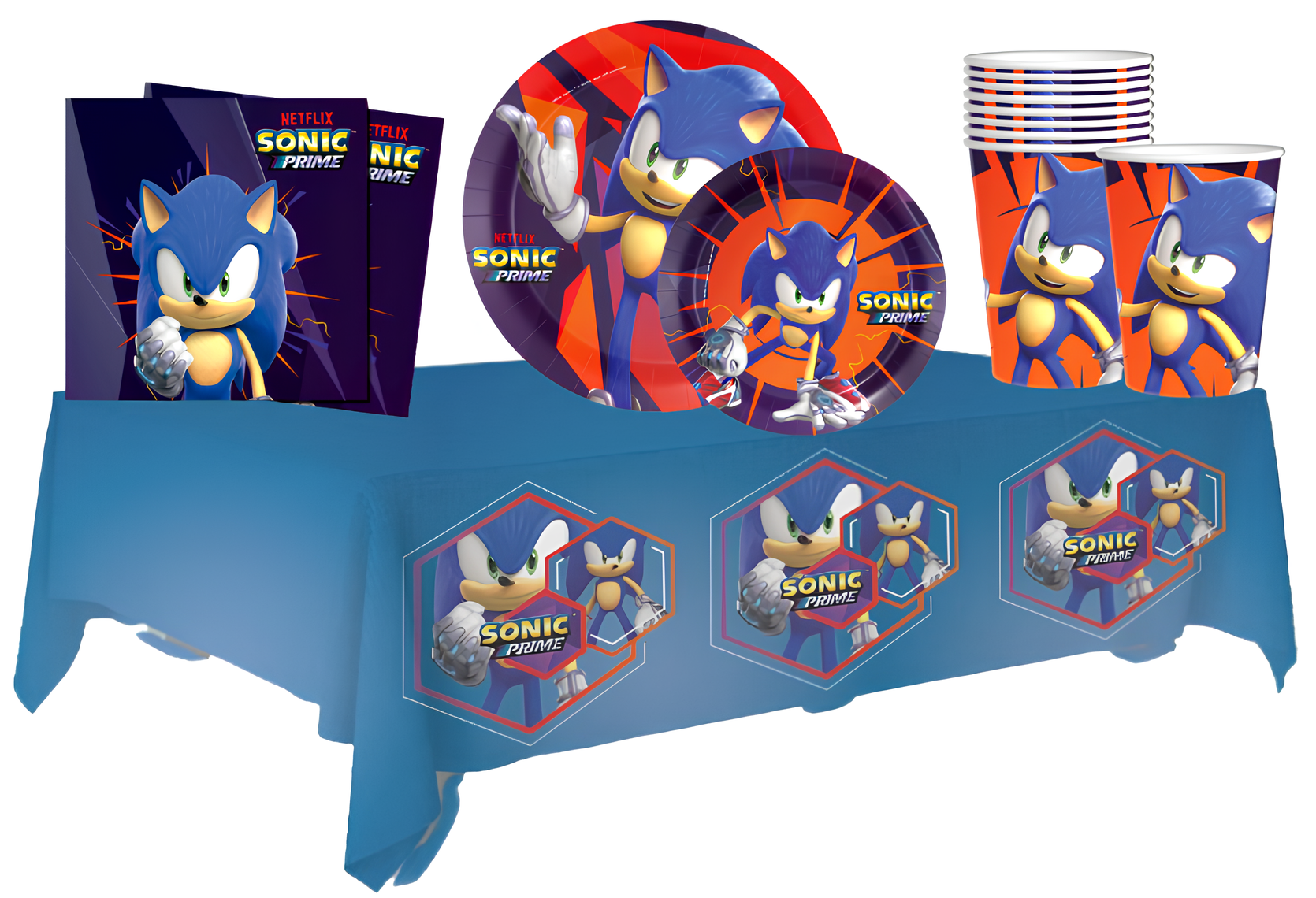 Kit Compleanno Sonic per 8 Persone