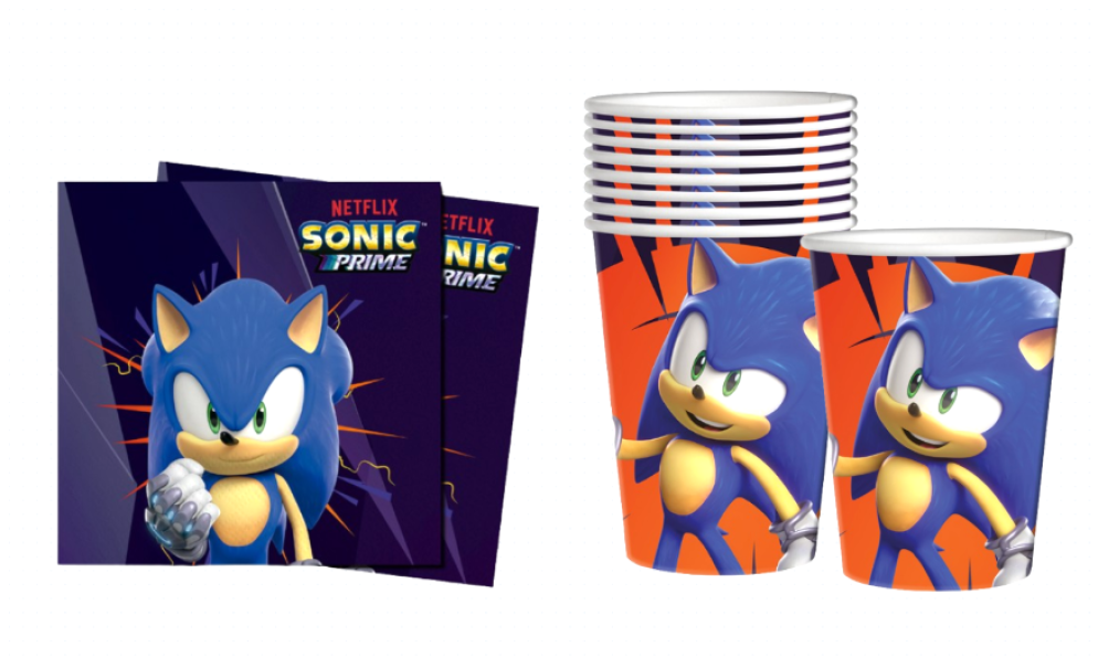 Kit Compleanno Sonic per 8 Persone