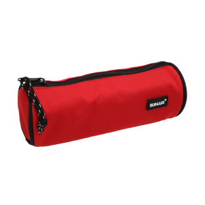 Astuccio  rosso 21x9x9 cm – 1 scomparto con zip per scuola e ufficio