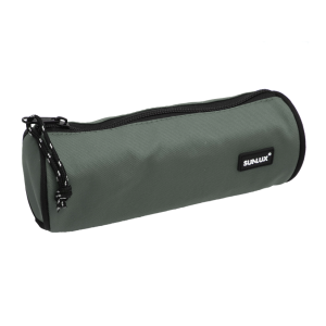 Astuccio  grigio 21x9x9 cm – 1 scomparto con zip per scuola e ufficio
