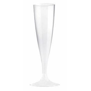 Set 6 flute trasparenti in plastica – 200 ml | calici da spumante riutilizzabili – eleganti e resistenti | ideali per festa, matrimonio, brindisi, aperitivo, eventi – 6,5x17,5 cm
