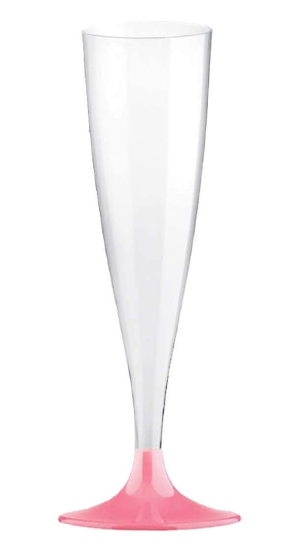 Set 6 Flute Rosa in Plastica 