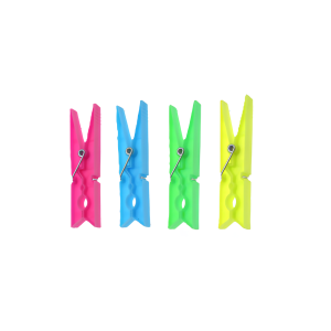 Mollette per bucato in plastica 9x2 cm – confezione da 20 pezzi – colori assortiti – resistenti e colorate per stendere i panni