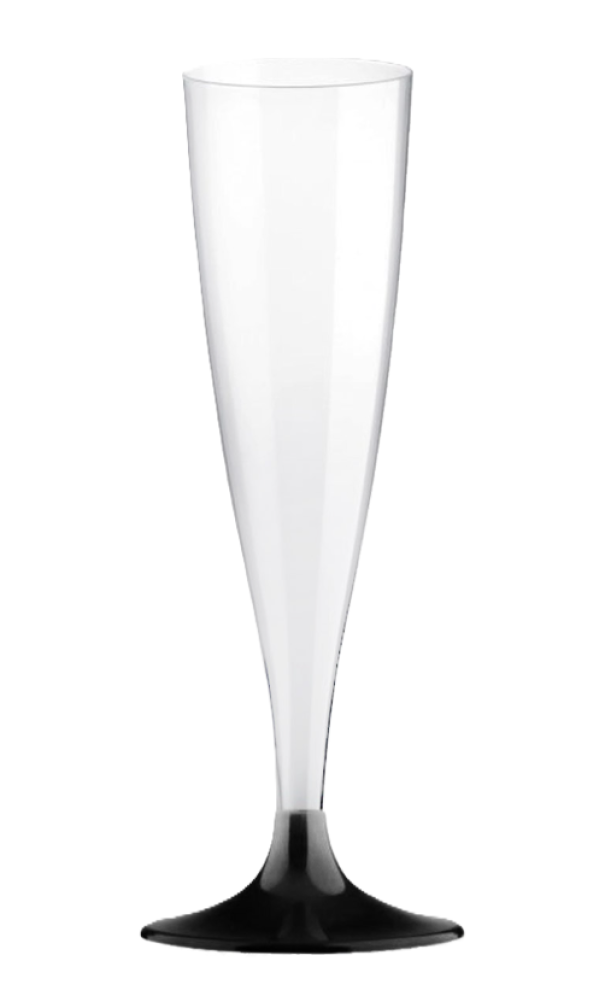 Set 6 Flute Nero in Plastica 