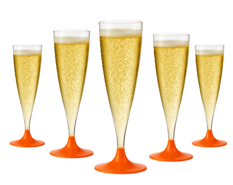 Set 24 Flute Arancione in Plastica 