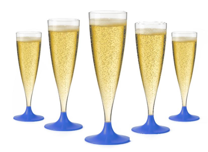 Set 24 Flute Blu in Plastica