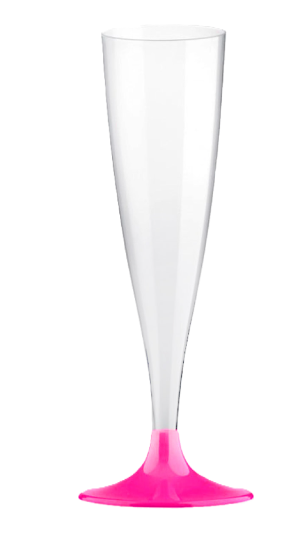 Set 24 Flute Fucsia in Plastica