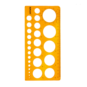 Normografo in plastica – cerchi da ø 2 a 40 mm – dima per cerchi precisi, ideale per disegno tecnico e geometrico