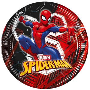 Piatti in carta spiderman 23cm, confezione da 8, piatti monouso feste a tema marvel