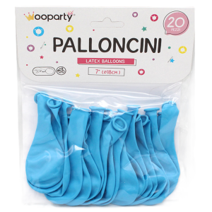 Palloncini in lattice celesti confezione da 20