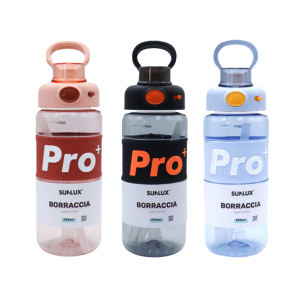 Set 3 borraccia sportiva 680ml con beccuccio e tappo a scatto – riutilizzabile per bambini e adulti, ideale per scuola, ufficio, palestra e viaggi