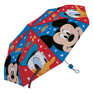 Ombrello mickey mouse mini 52 cm con 8 stecche – compatto, resistente e portatile – design topolino
