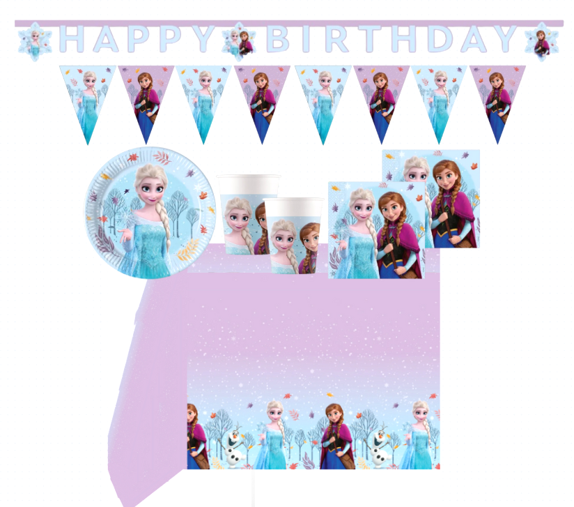 Kit Compleanno Frozen per 24 Ospiti