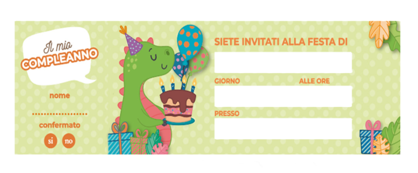 Biglietti Inviti Compleanno Dinosauro