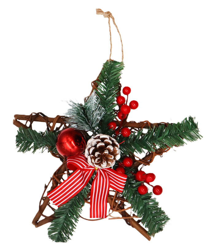 Ghirlanda Stella di Natale 25 cm