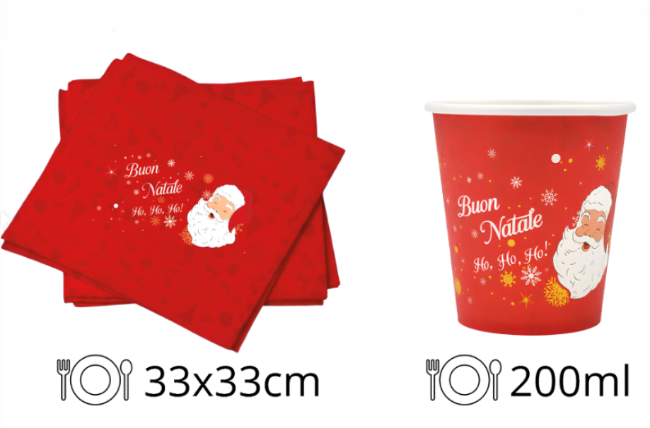 Set tavola di Babbo Natale