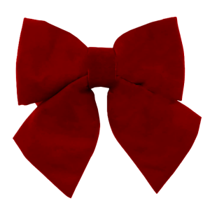 Fiocco natalizio rosso 15x20 cm effetto velluto – decorazione di natale per albero, porta, camino e pacchi regalo – addobbo natalizio elegante