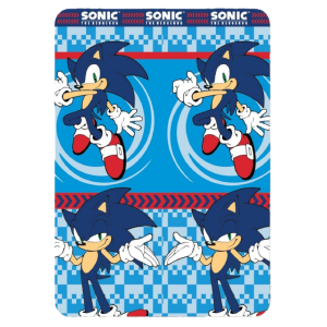 Coperta plaid sonic in pile morbido 100x140 cm – coperta in pile per bambini e adulti – plaid caldo e soffice con personaggio sonic