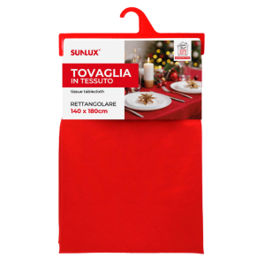 Tovaglia natalizia rettangolare 140x180 cm, in tessuto per 6 coperti e lavabile, tovaglia natale per tavola festiva, cucina o sala da pranzo