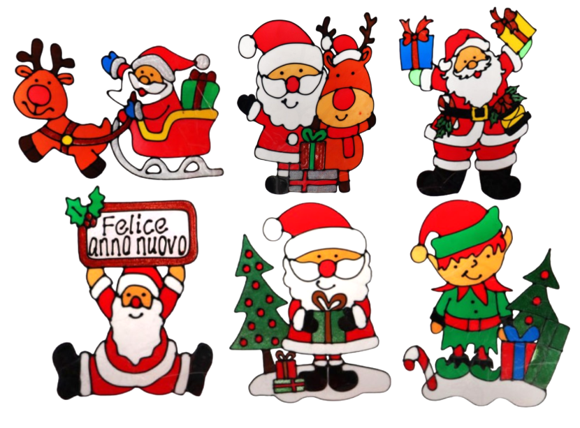 Vetrofanie Natalizie 35u00d745 cm