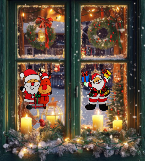 Vetrofanie Natalizie 35u00d745 cm