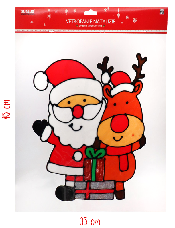 Vetrofanie Natalizie 35u00d745 cm