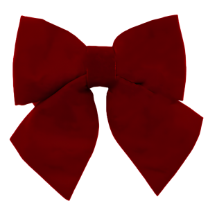 Fiocco natalizio rosso 25x30 cm effetto velluto – decorazione di natale per albero, porta, camino e pacchi regalo – addobbo natalizio elegante