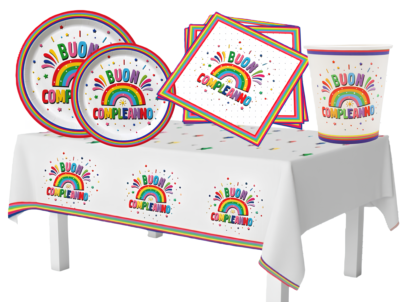 Set festa di compleanno Arcobaleno
