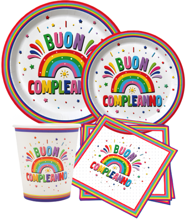 Set festa di compleanno Arcobaleno