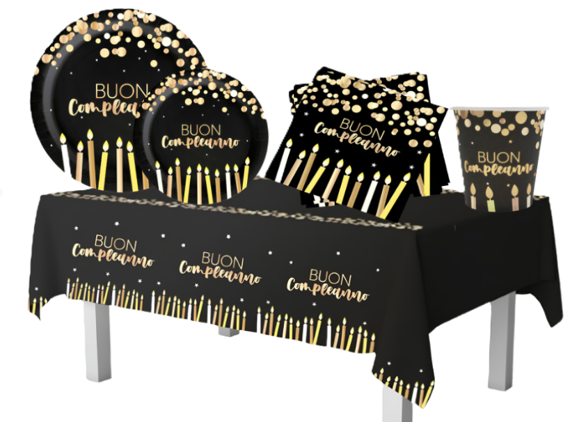 Set festa di compleanno Black