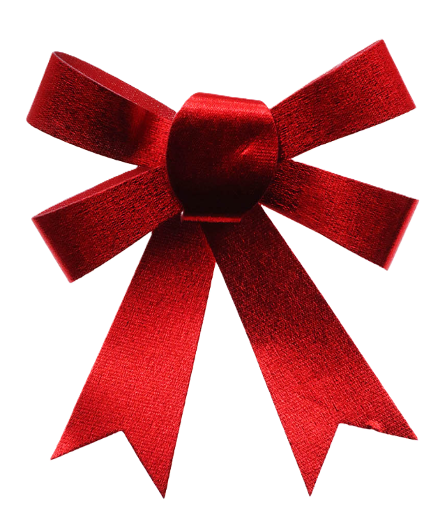 Fiocco di Natale Rosso Metal 