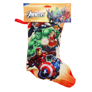 Calza con sopresa avengers, calza con giocattoli e gadget, regalo di natale, calza befana per bambini personaggio marvel