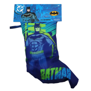 Calza con sopresa batman, calza con giocattoli e gadget, regalo di natale, calza befana per bambini personaggio animato