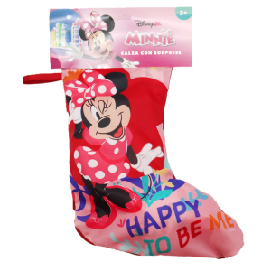 Calza con sopresa minnie mouse, calza con giocattoli e gadget, regalo di natale, calza befana minnie per bambini