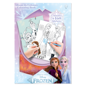 Album da colorare frozen con stickers inclusi, libro da colorare per bambini, formato a4, attività creative con elsa