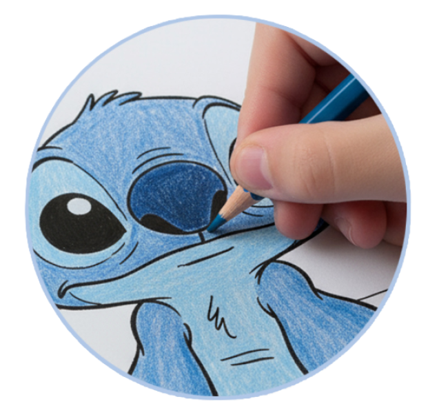 Album da colorare Stitch Boy