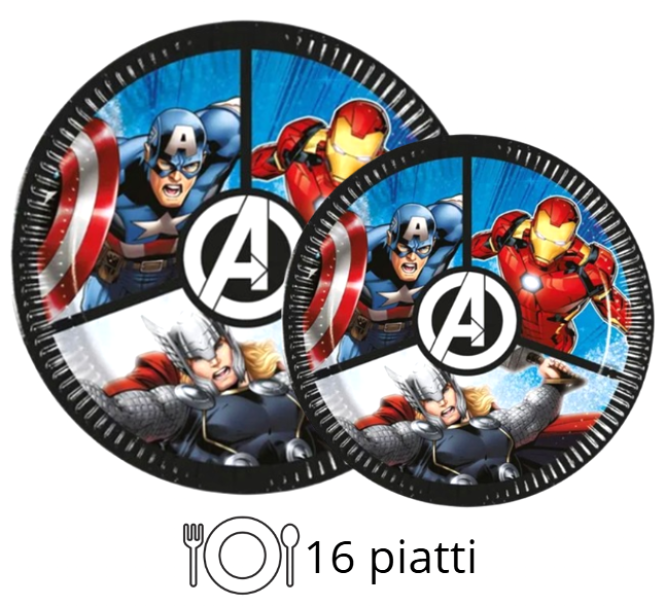Kit Compleanno Tavola Avengers 16 Persone