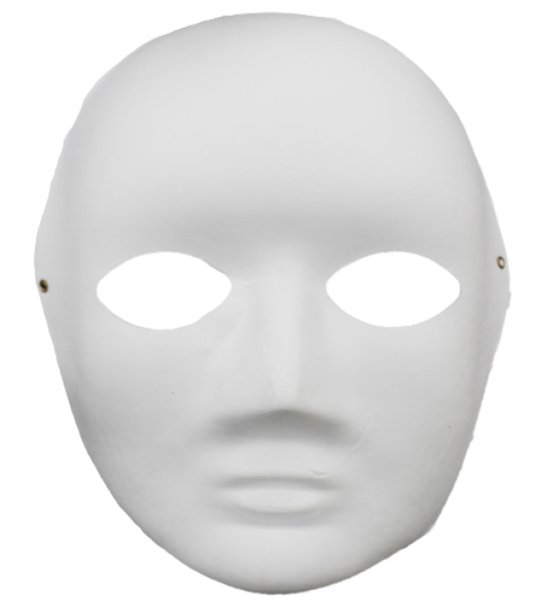 Maschera da Decorare in Carta 22x18x8 cm 5 pezzi