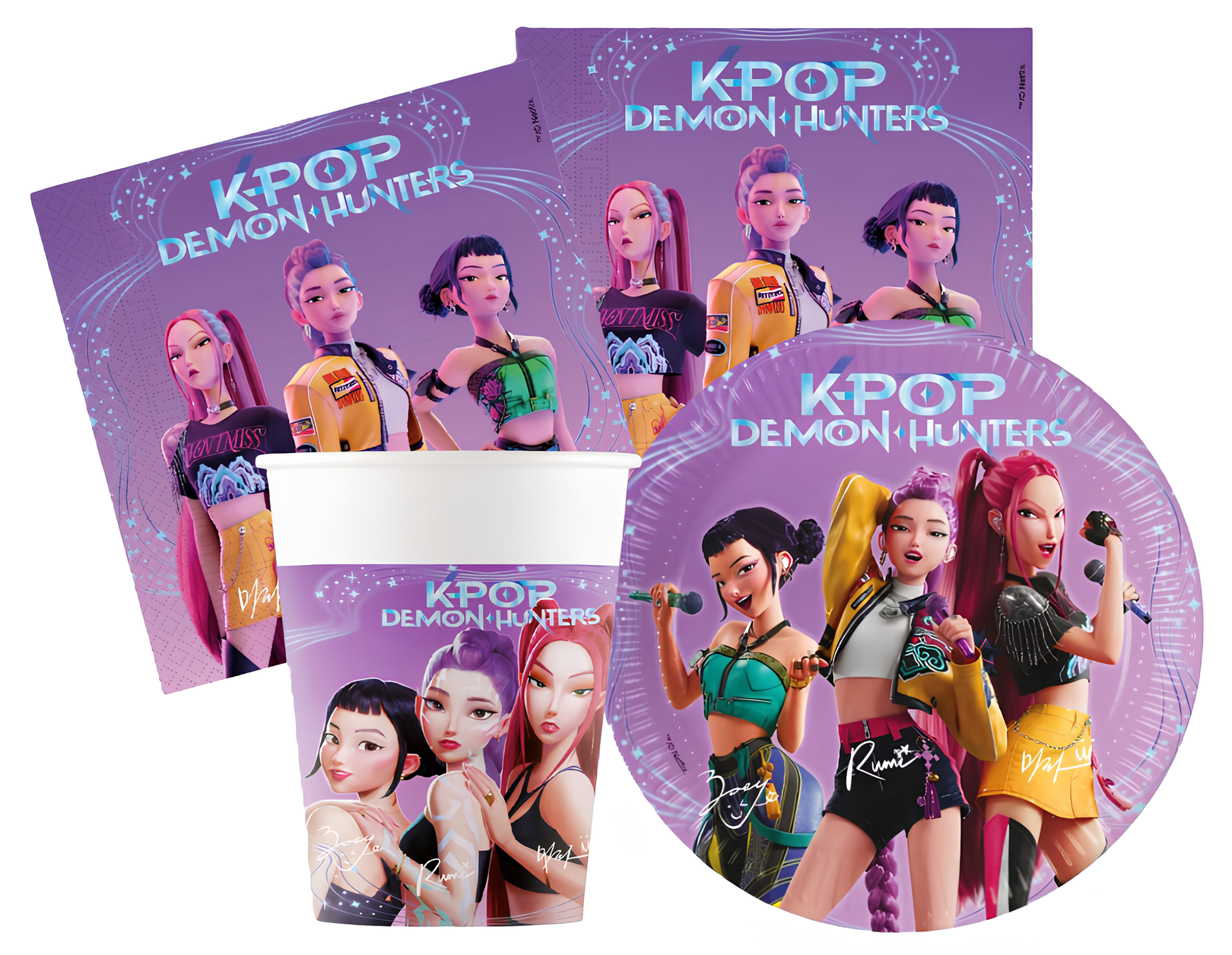 Kit Compleanno Tavola K-Pop Demon Hunters