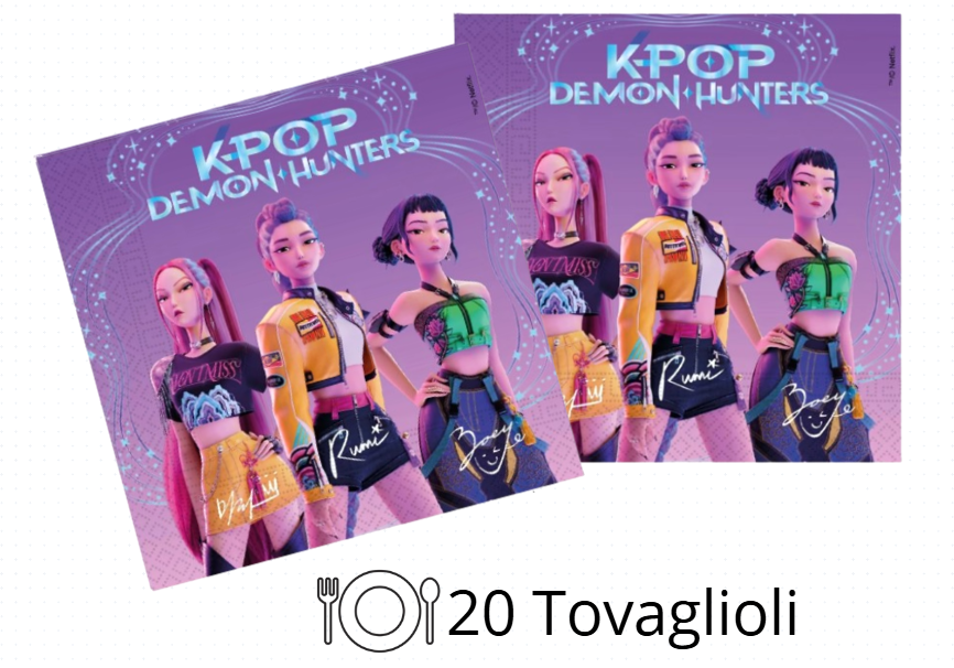 Kit Compleanno Tavola K-Pop Demon Hunters