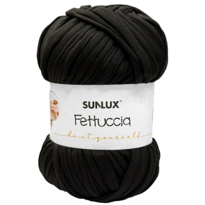 Fettuccia nera 200g colore 01, filato per borse, fettuccia spessa 2,5cm x 60m