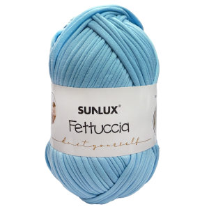 Fettuccia celeste 200g colore 29, filato celeste per borse, fettuccia spessa 2,5cm x 60m
