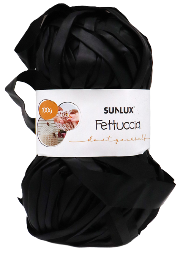 Fettuccia Nera Effetto Pelle 100g